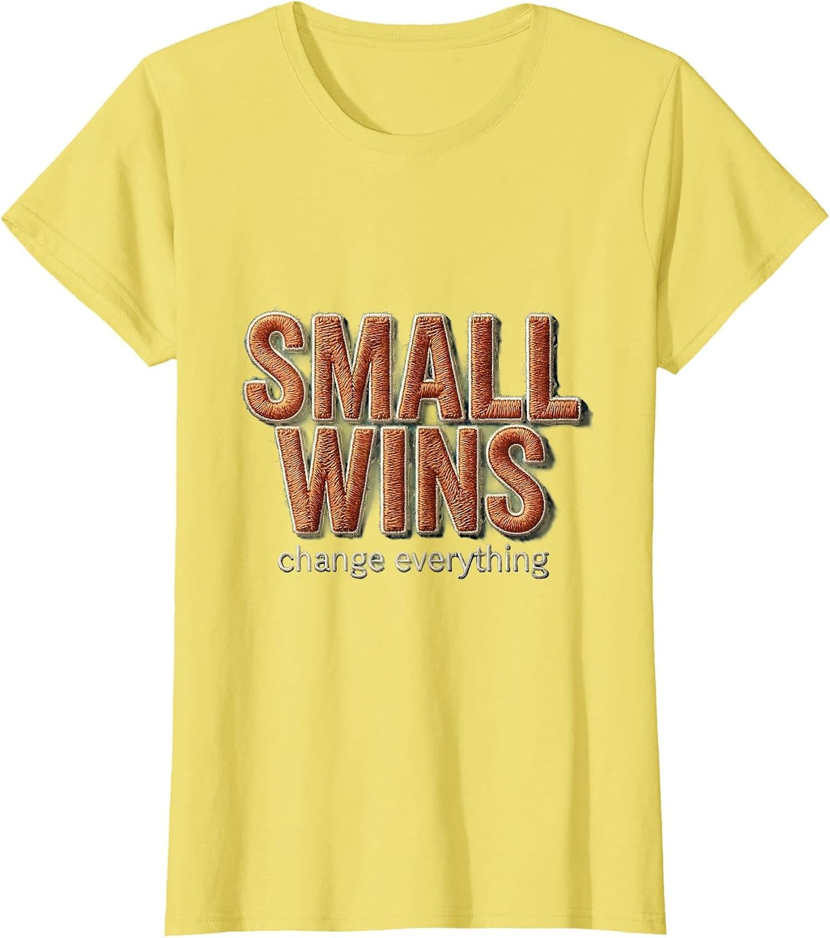 Women's Small Wins Change Everything Occupational Therapy T-Shirt - Lemon Yellow