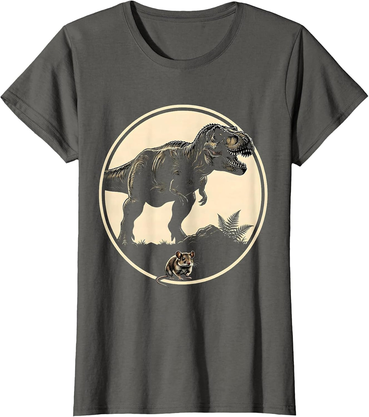 Women's Small Mammal Watches Giant Dinosaur Pass T-Shirt - Asphalt Grey