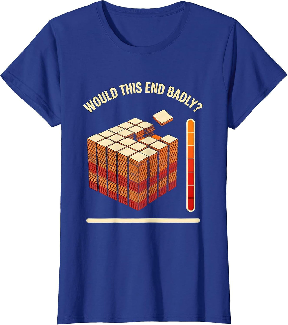 Women's Would This End Badly? Funny Periodic Table Science Teacher T-Shirt - Royal Blue