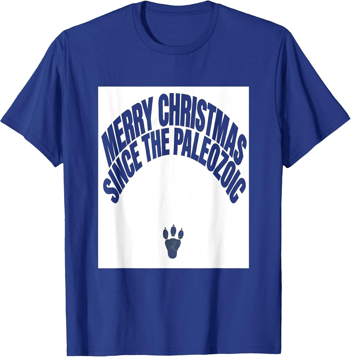 Men's Merry Christmas Since The Paleozoic Funny Dinosaur Lover T-Shirt - Royal Blue