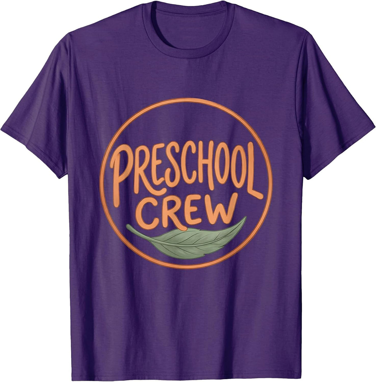 Preschool Crew Boho Typography Childcare Provider Daycare T-Shirt - Purple