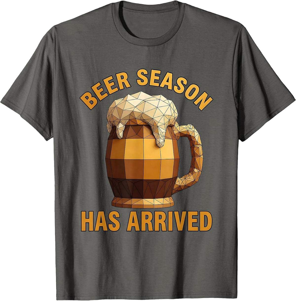 Beer Season Has Arrived Oktoberfest Design T-Shirt - Asphalt Grey