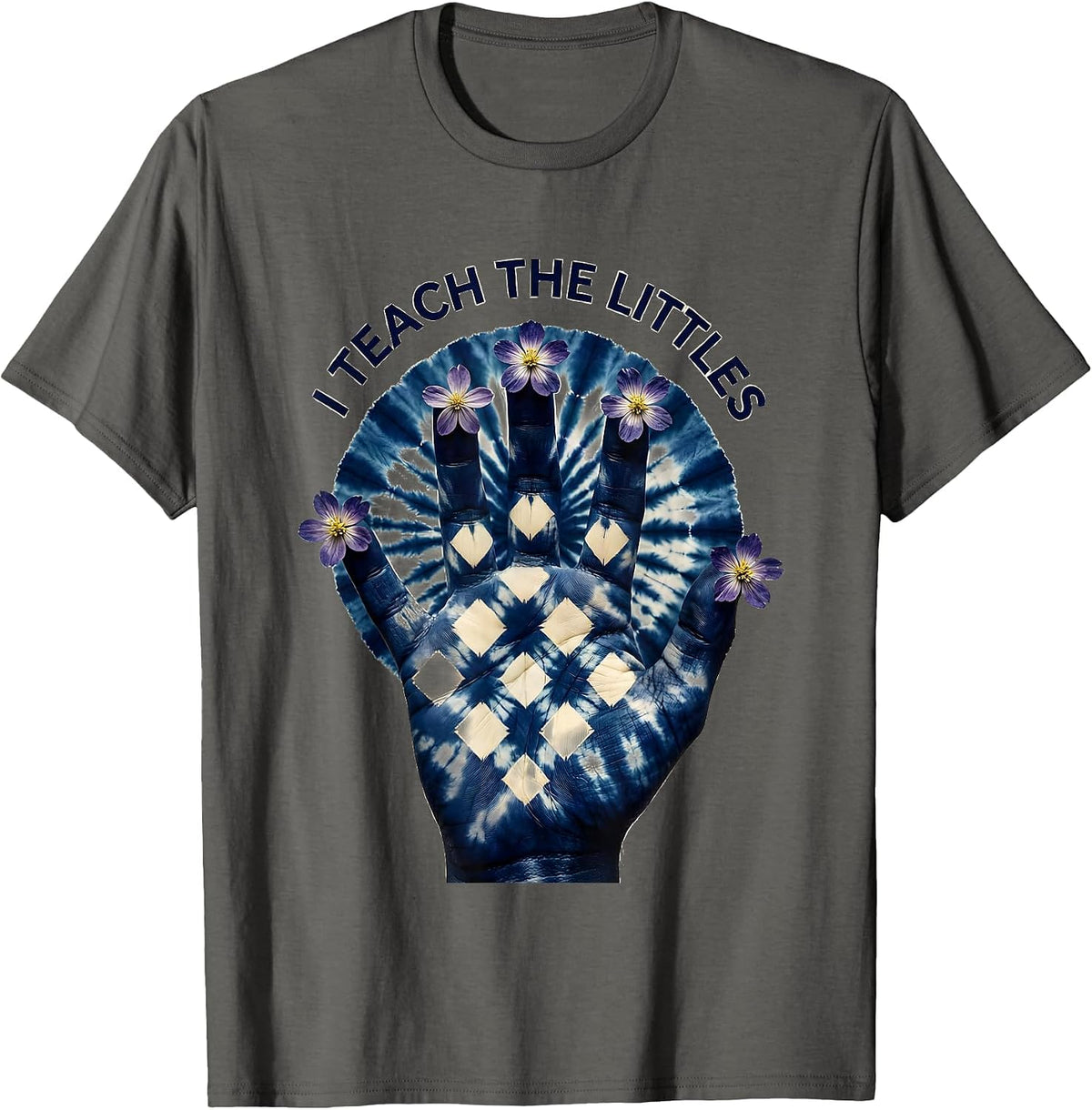 Men's I Teach The Littles Preschool Teacher Design T-Shirt - Asphalt Grey