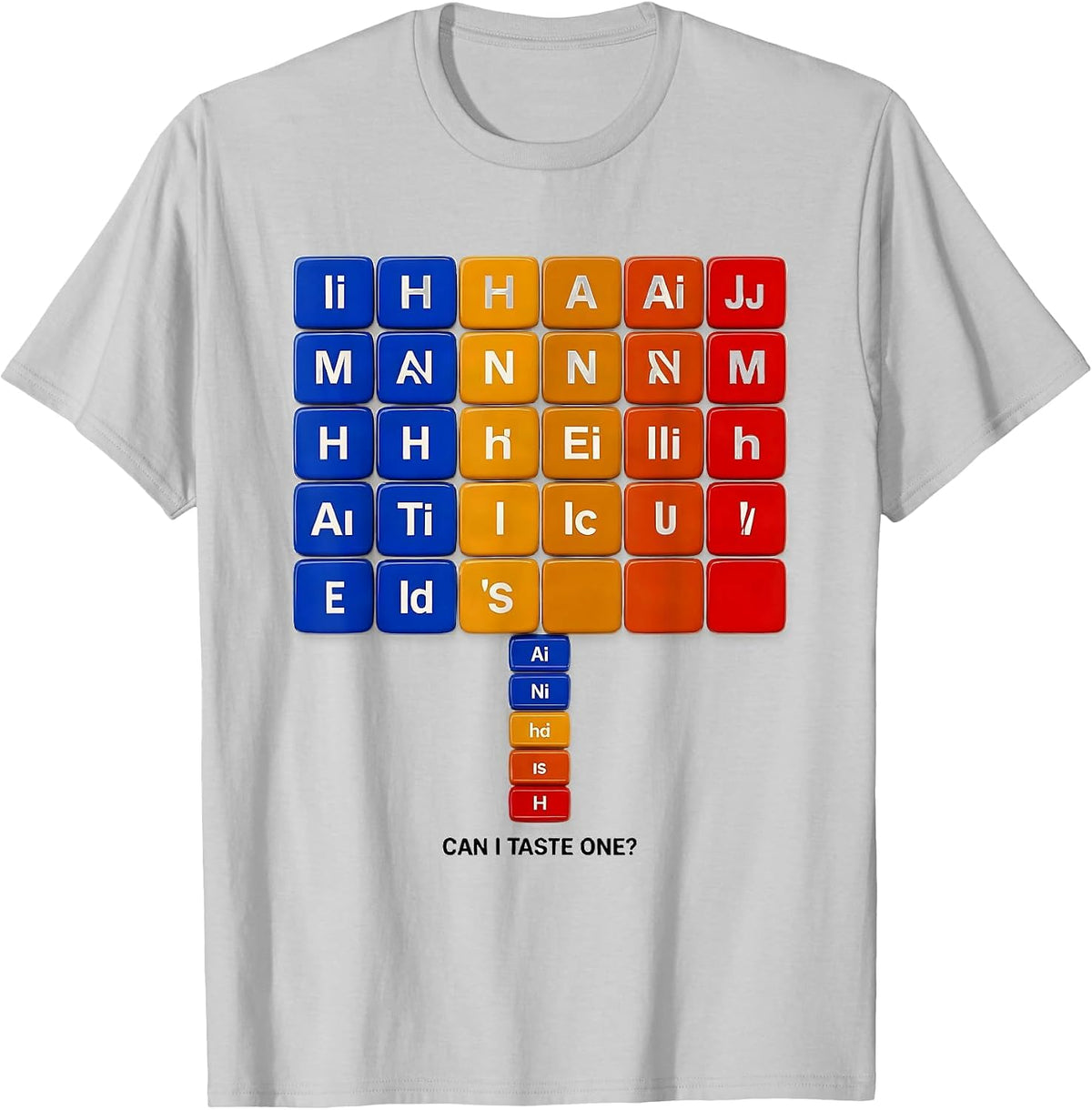 Men's Can I Taste One Funny Periodic Table Science Teacher Gift T-Shirt - Silver Grey