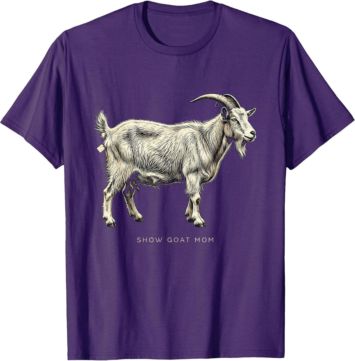 Show Goat Mom Rustic Farm Pride Livestock Show Mom T-Shirt - Purple