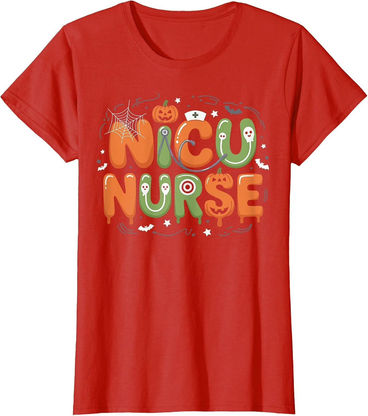 NICU Nurse Infant Care Halloween Costume T-Shirt - Red