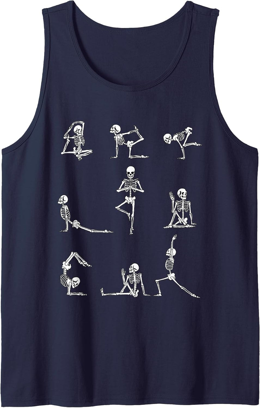 Yoga Skeleton for a Yoga Fan Tank Top - Navy Blue
