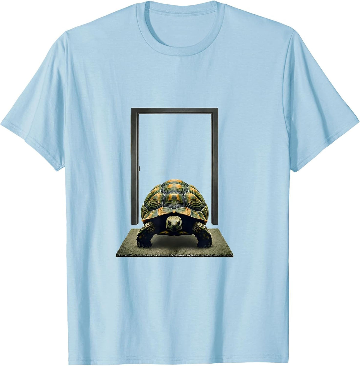 Men's Tortoise Silhouette Pet Lover Novelty Gift T-Shirt - Baby Blue