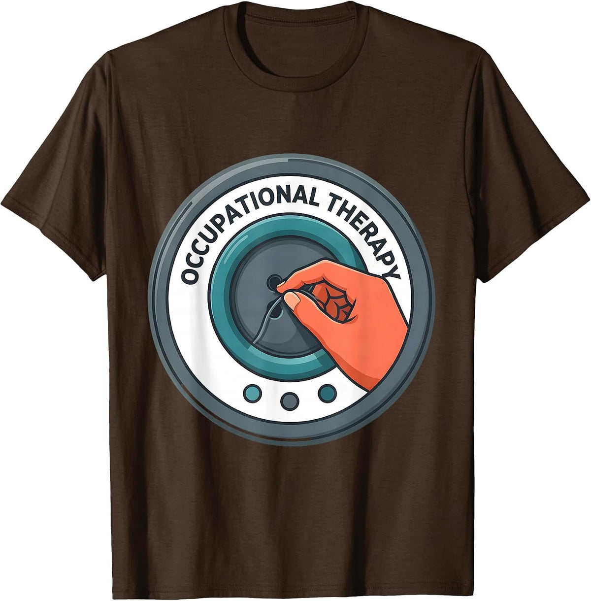 Occupational Therapy Retro Badge Pediatric OT Month Gift T-Shirt - Brown