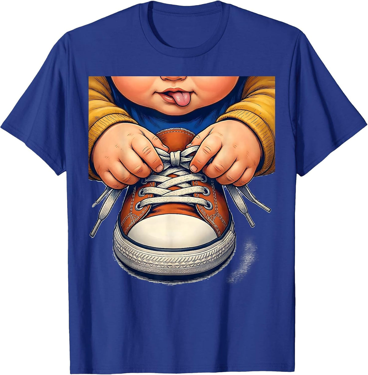 Occupational Therapy Child Tying Shoelace Graphic T-Shirt - Royal Blue