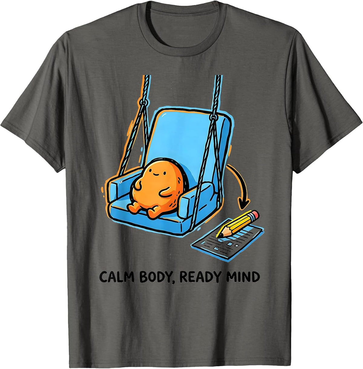 Men's Calm Body, Ready Mind Occupational Therapy Sensory T-Shirt - Asphalt Grey