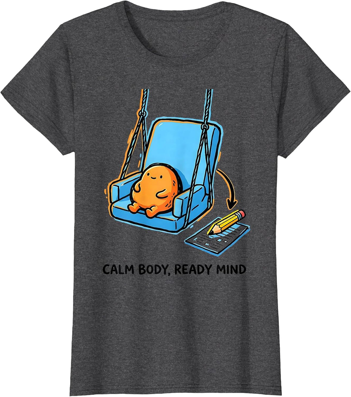 Women's Calm Body, Ready Mind Occupational Therapy Sensory T-Shirt - Dark Heather Grey