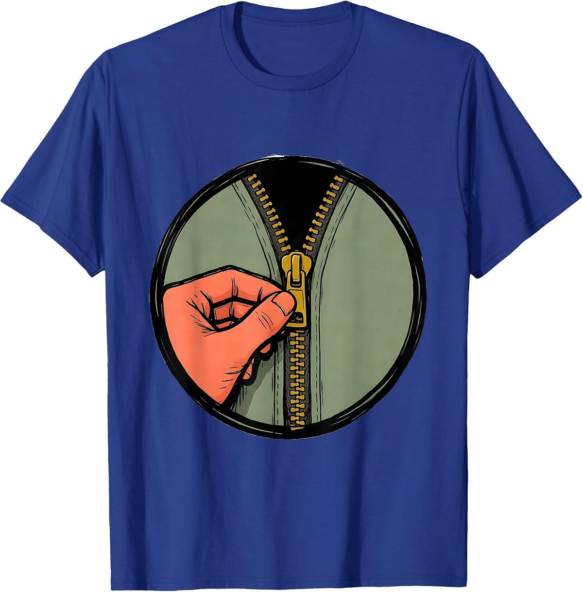 Zip It Occupational Therapy Badge Funny OT Gift T-Shirt - Royal Blue