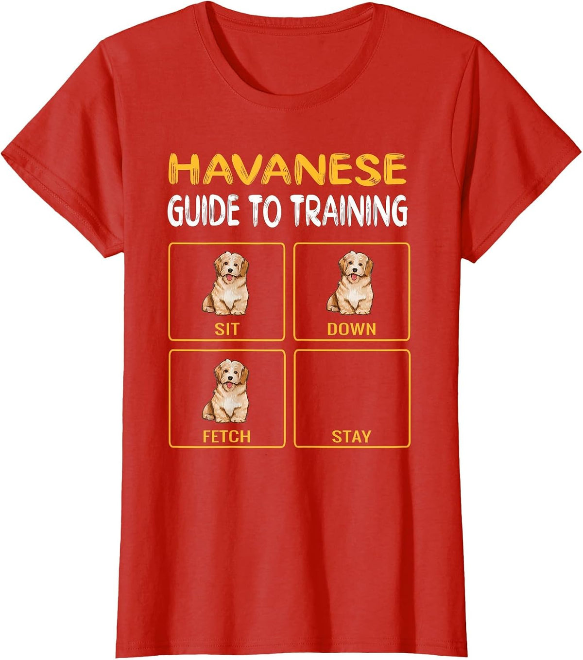 Funny Havanese Guide to Training Dog Trainer Obedience T-Shirt - Red