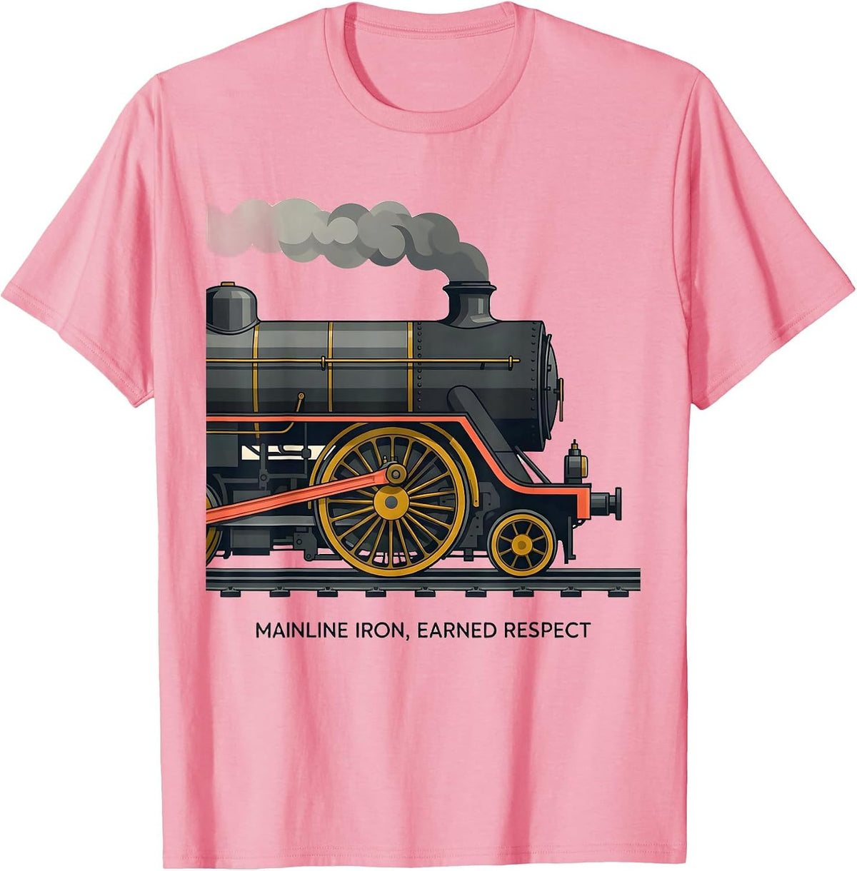 Men's Mainline Iron Earned Respect Midcentury Modern Steam T-Shirt - Pink