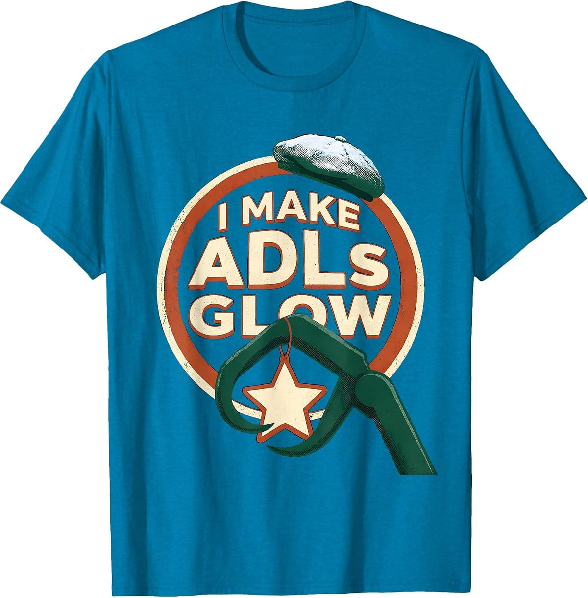 I Make ADLs Glow Occupational Therapist Christmas Holiday T-Shirt - Sapphire Blue