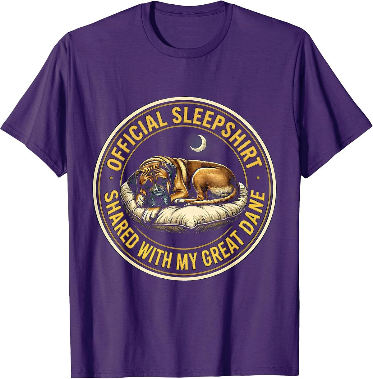 Official Sleepshirt, Shared With My Great Dane Dog Lover T-Shirt - Purple