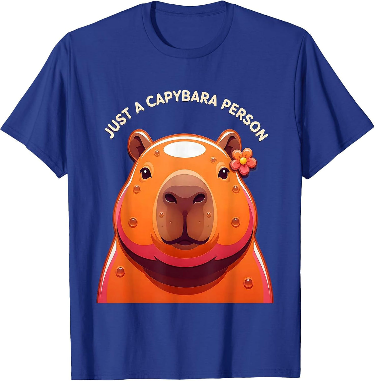 Men's Just a Capybara Person Cute Capybara Design T-Shirt - Royal Blue