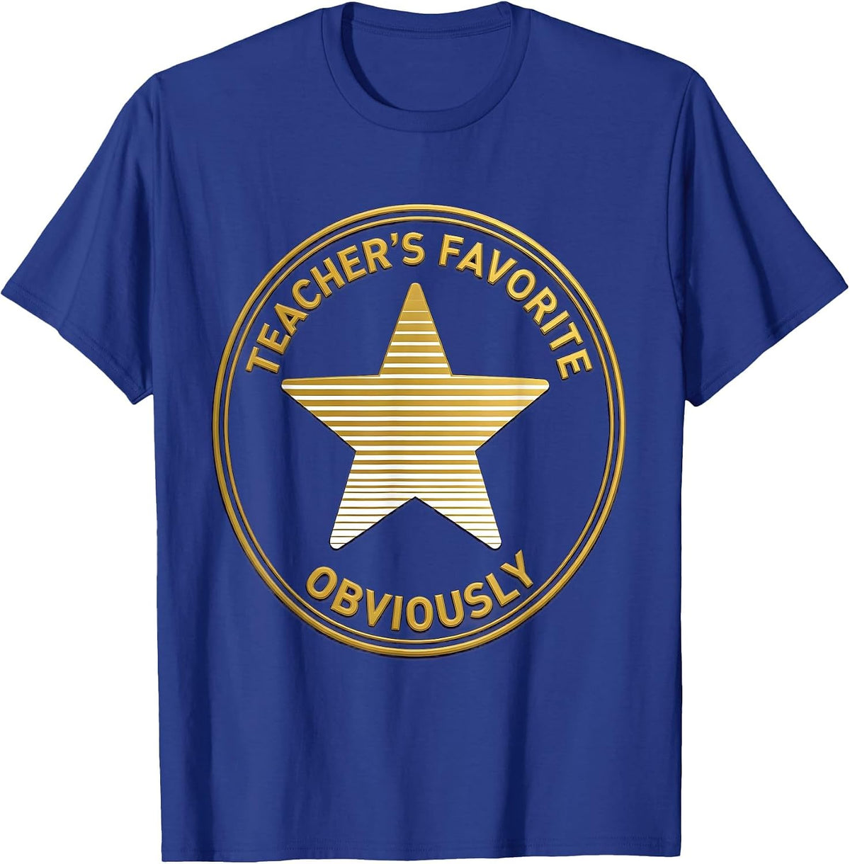 Teacher's Favorite Obviously First Grade Girl Design T-Shirt - Royal Blue