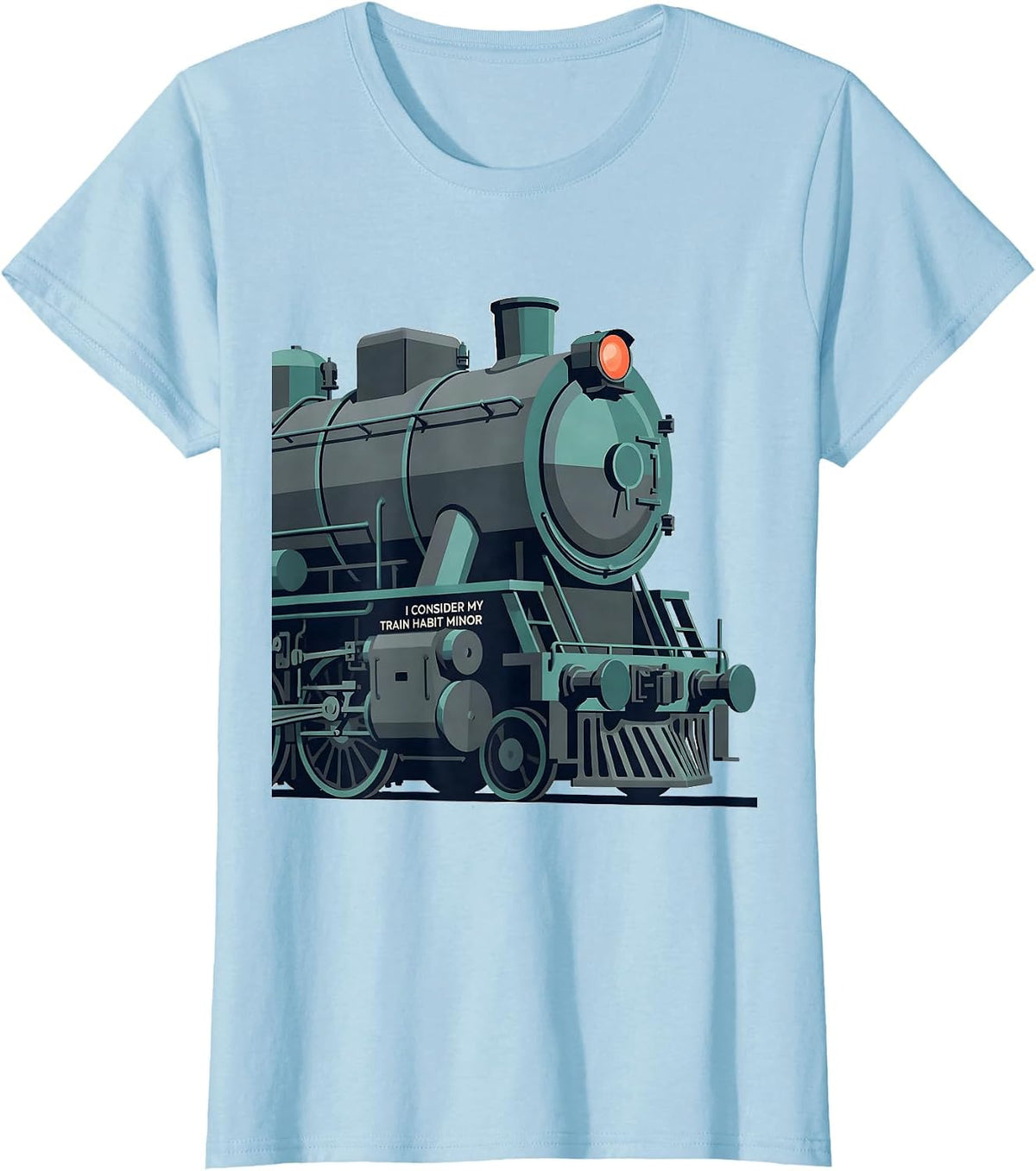 I Consider My Train Habit Minor Funny Train Enthusiast Model T-Shirt - Baby Blue