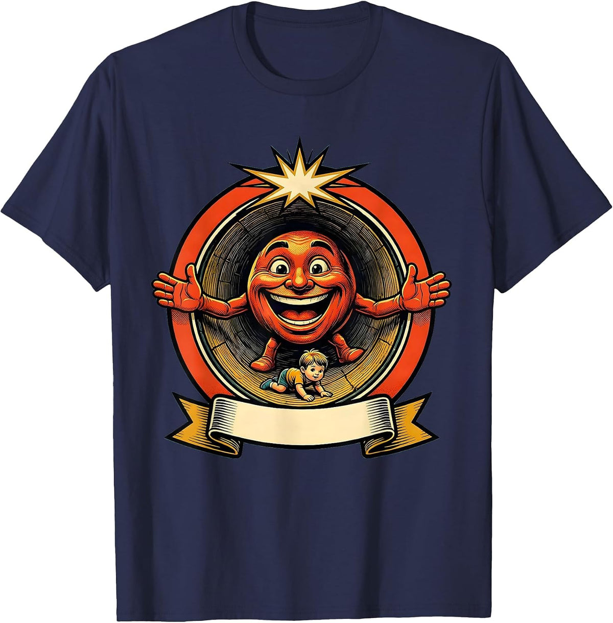 Men's Occupational Therapy Child Tunnel Obstacle Course T-Shirt - Navy Blue