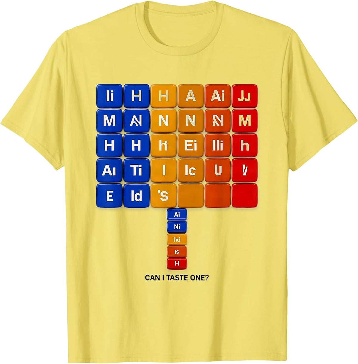 Men's Can I Taste One Funny Periodic Table Science Teacher Gift T-Shirt - Lemon Yellow