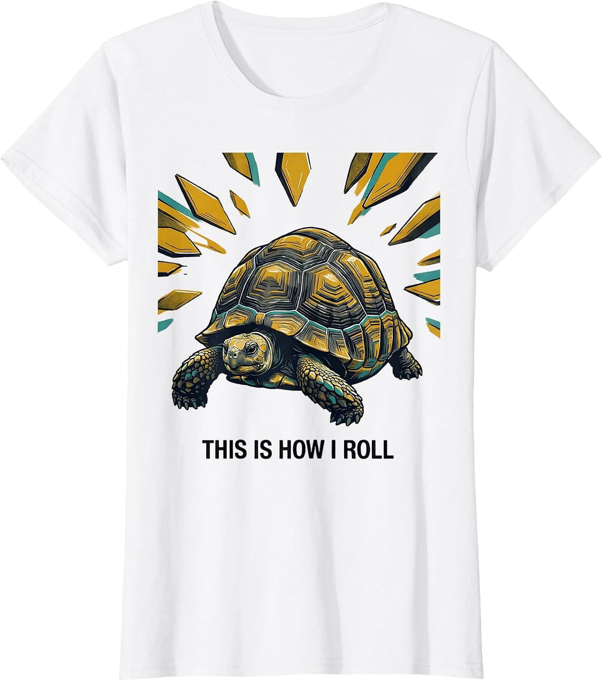 This Is How I Roll Midcentury Modern Pet Tortoise Lover T-Shirt - White