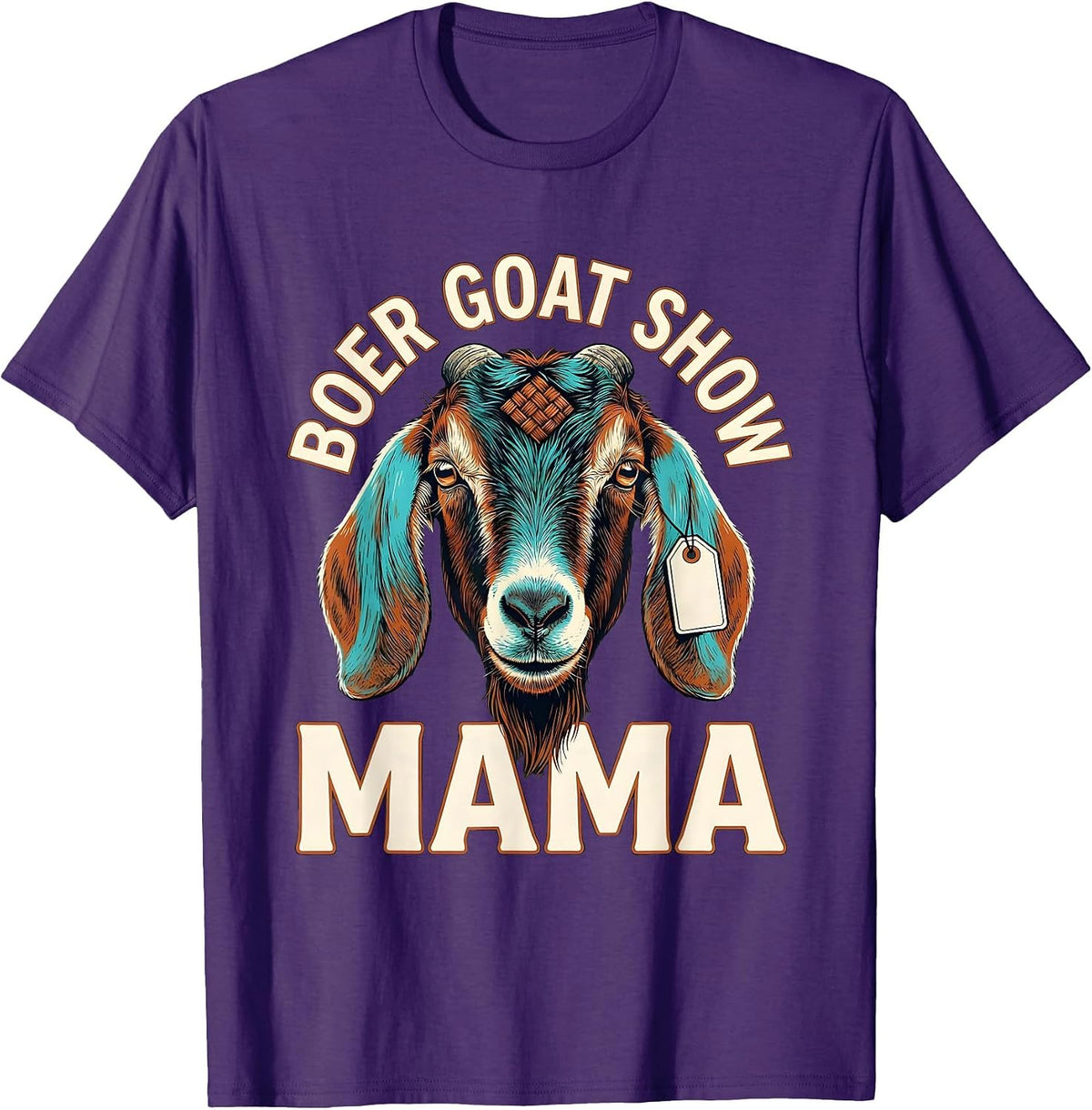 Men's Boer Goat Show Mama Rustic Farm Pride Stock Show Mom T-Shirt - Purple