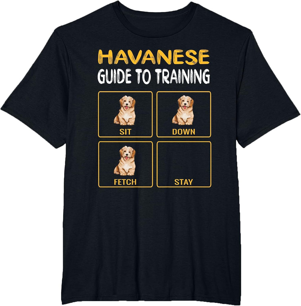 Funny Havanese Guide to Training Dog Trainer Obedience T-Shirt - Black