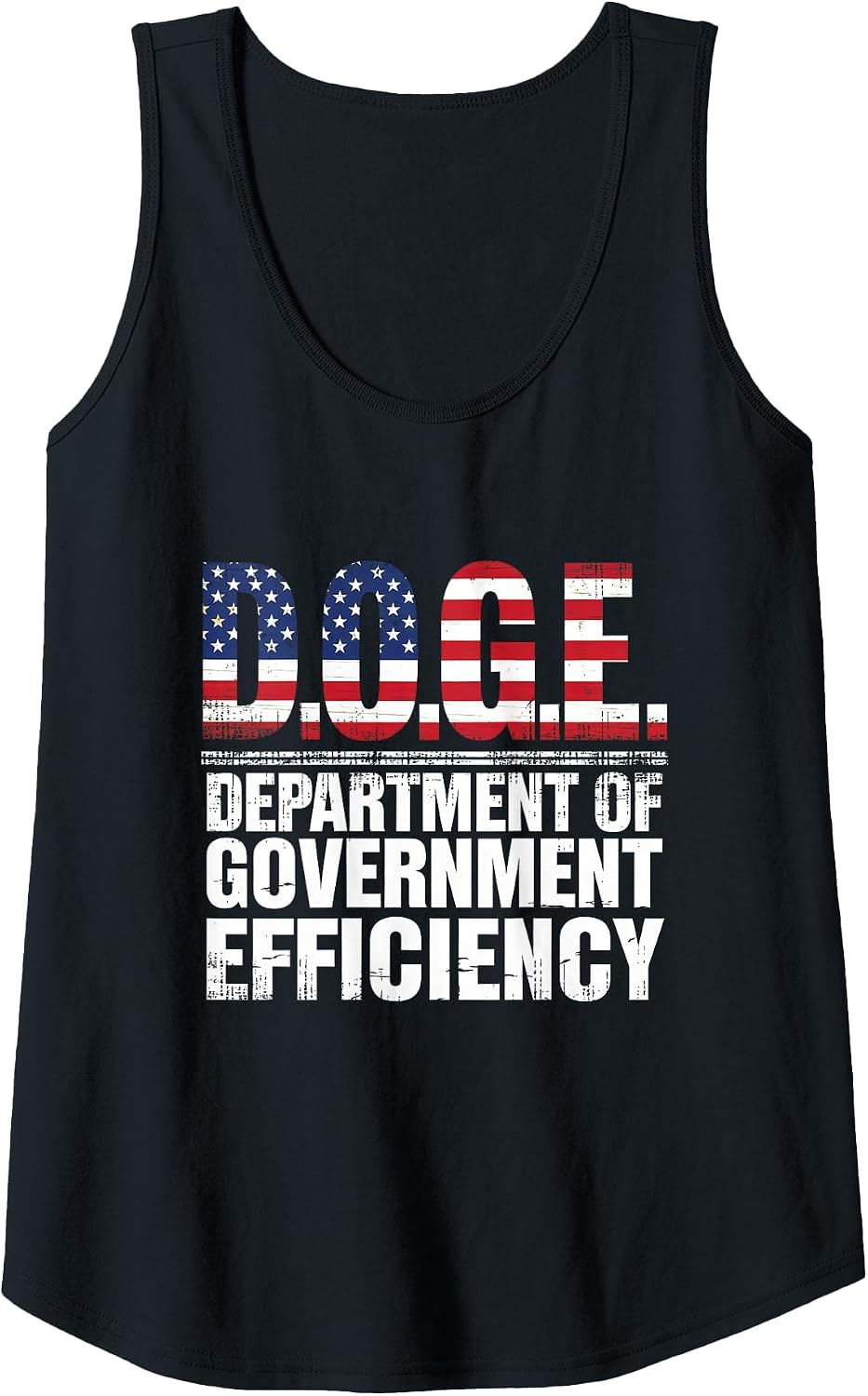 Funny Doge Meme D.O.G.E. Shiba Inu Government Design Tank Top - Black
