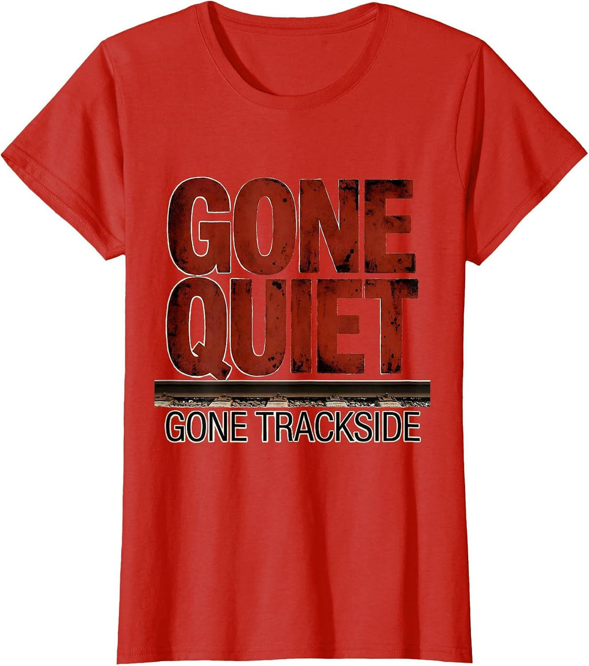 Gone Quiet Gone Trackside Retro Big Boy 4014 Steam T-Shirt - Red