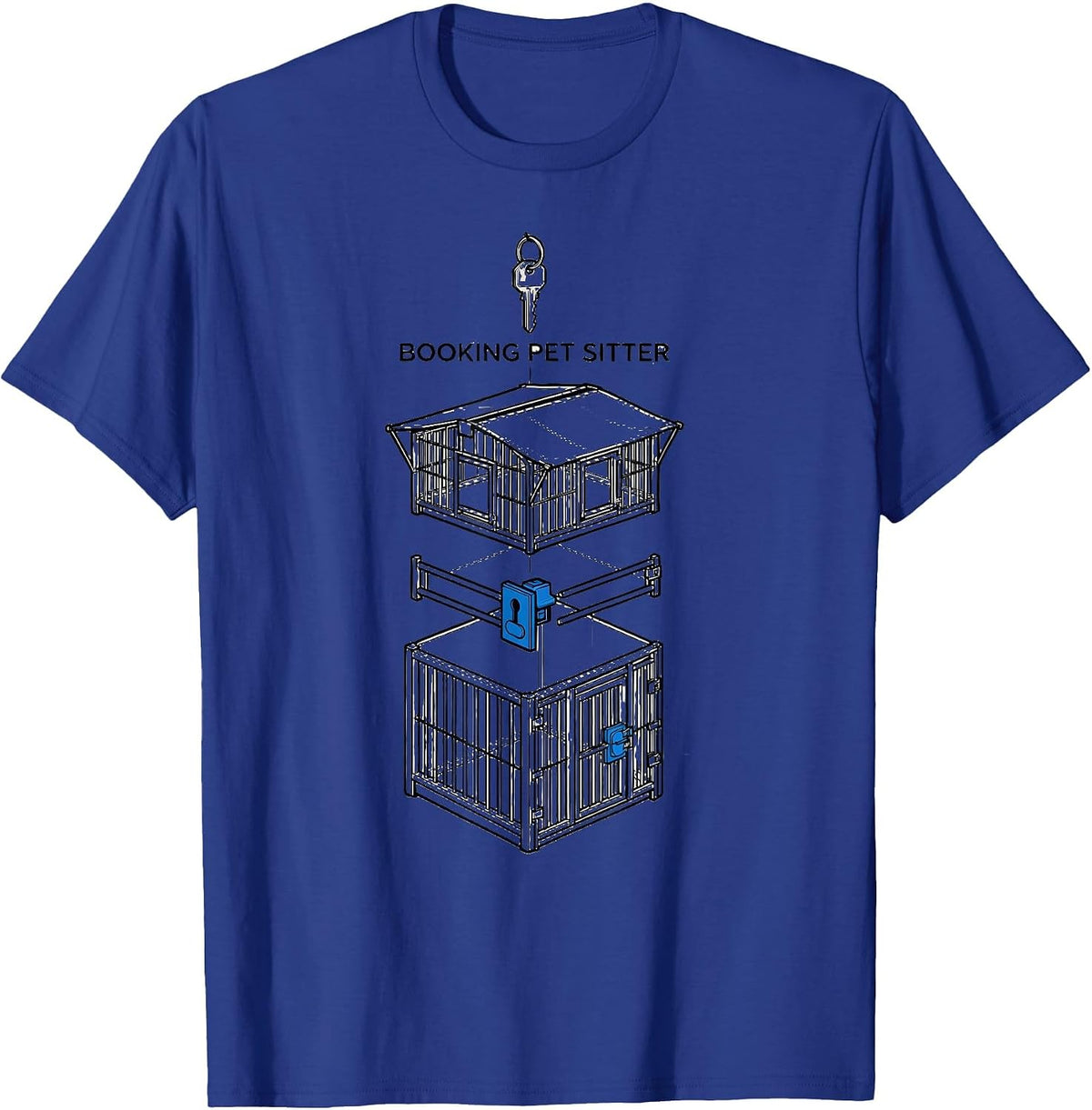 Men's Booking Pet Sitter Funny Police Officer Gift For Cop Law T-Shirt - Royal Blue