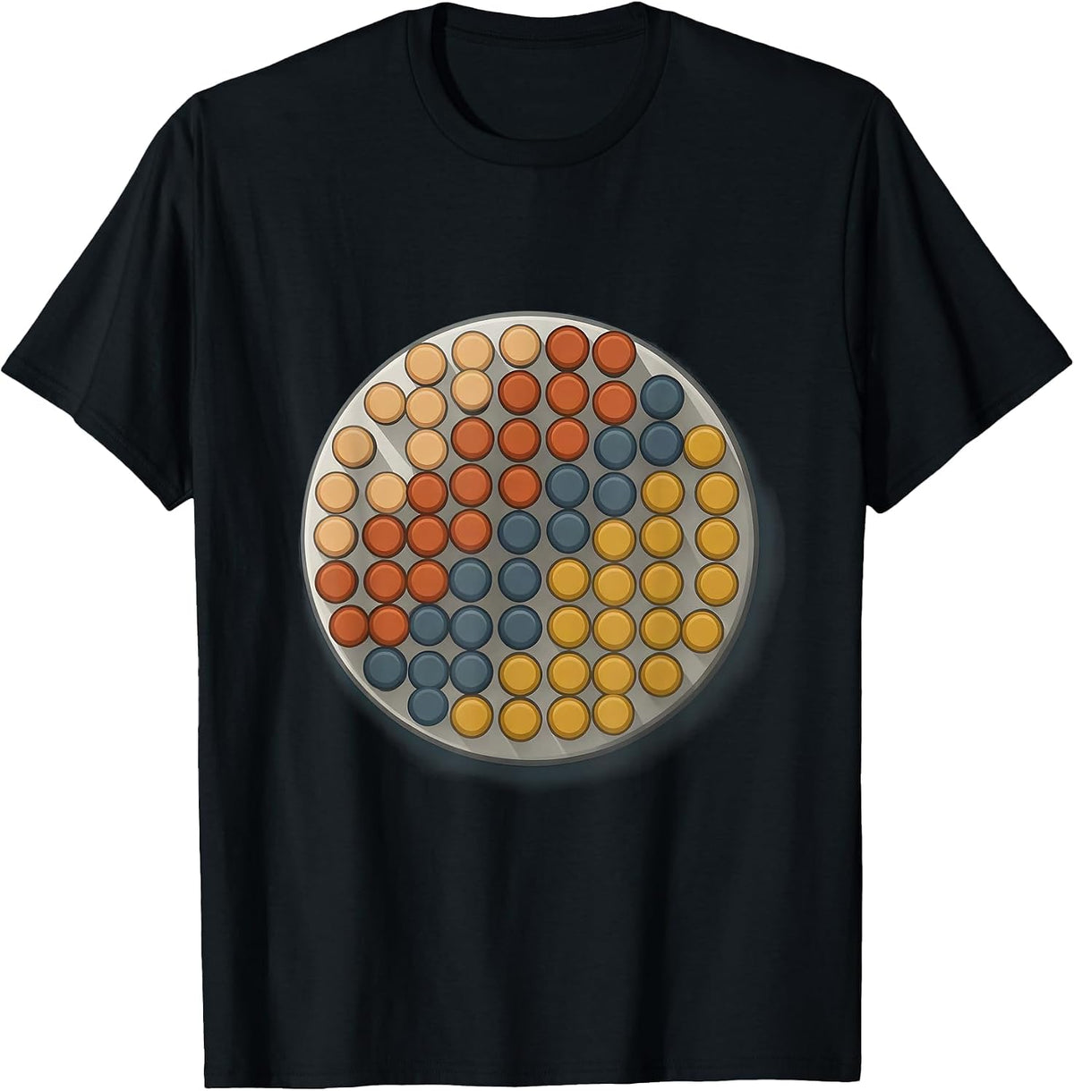 Men's Occupational Therapy Pegboard Colorful Pegs Design T-Shirt - Black