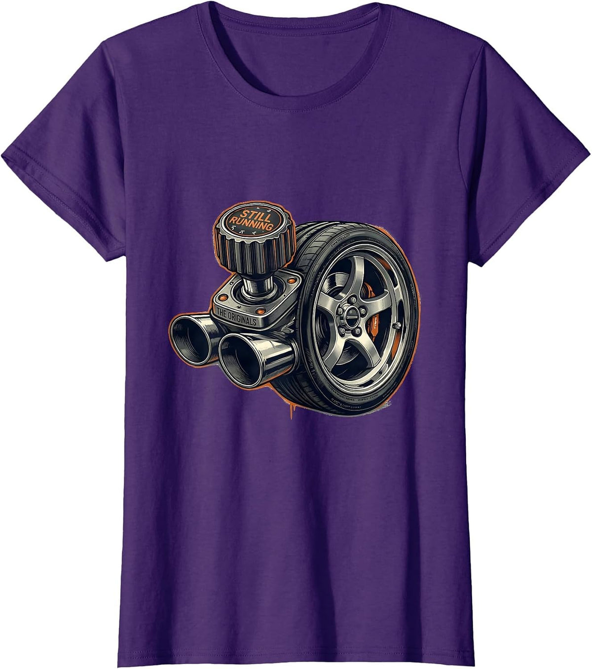 Women's Still Running The Originals Funny Grandpa Classic Car Guy T-Shirt - Purple