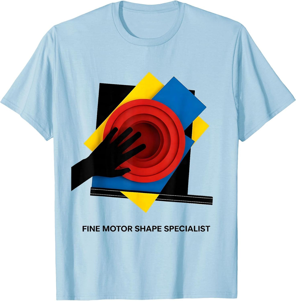 Men's Fine Motor Shape Specialist Occupational Therapy Sensory T-Shirt - Baby Blue