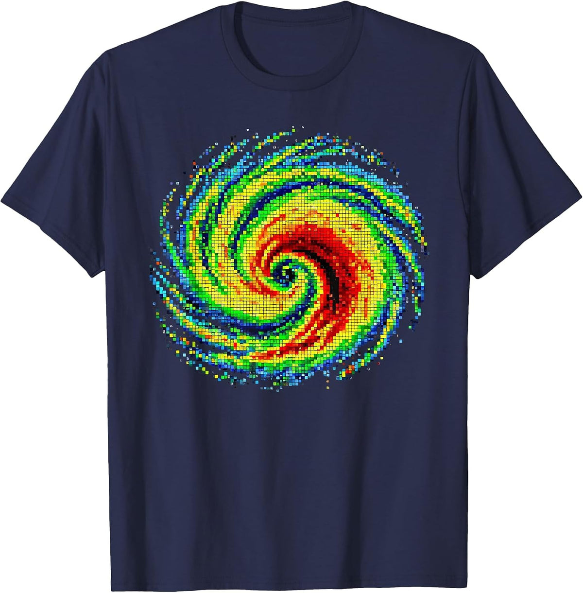 Weather Radar Image Clouds Meteorologist Storm Chaser T-Shirt - Navy Blue