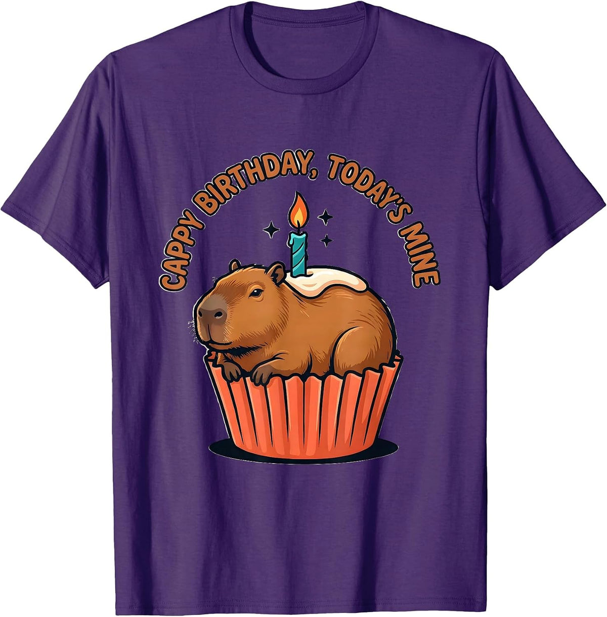 Men's Cappy Birthday Today's Mine Funny Capybara Kawaii Birthday T-Shirt - Purple