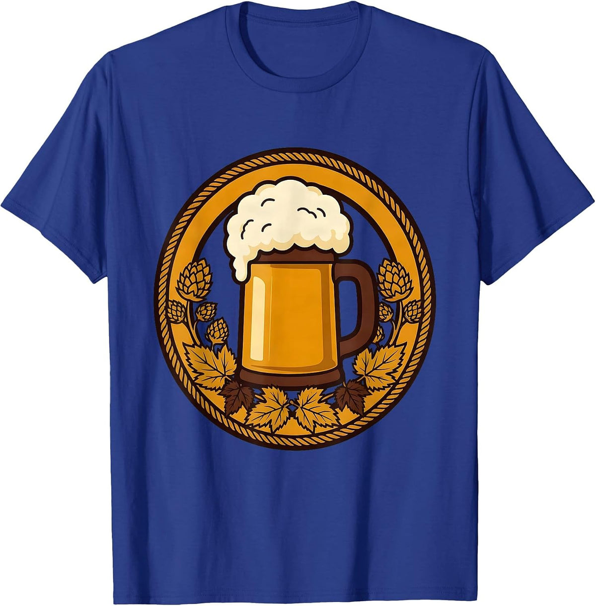 Men's Oktoberfest Overflowing Beer Stein Graphic T-Shirt - Royal Blue