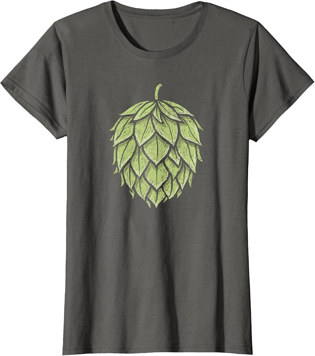Retro Hops Lover Vintage Minimalist Beer Graphic T-Shirt - Asphalt Grey