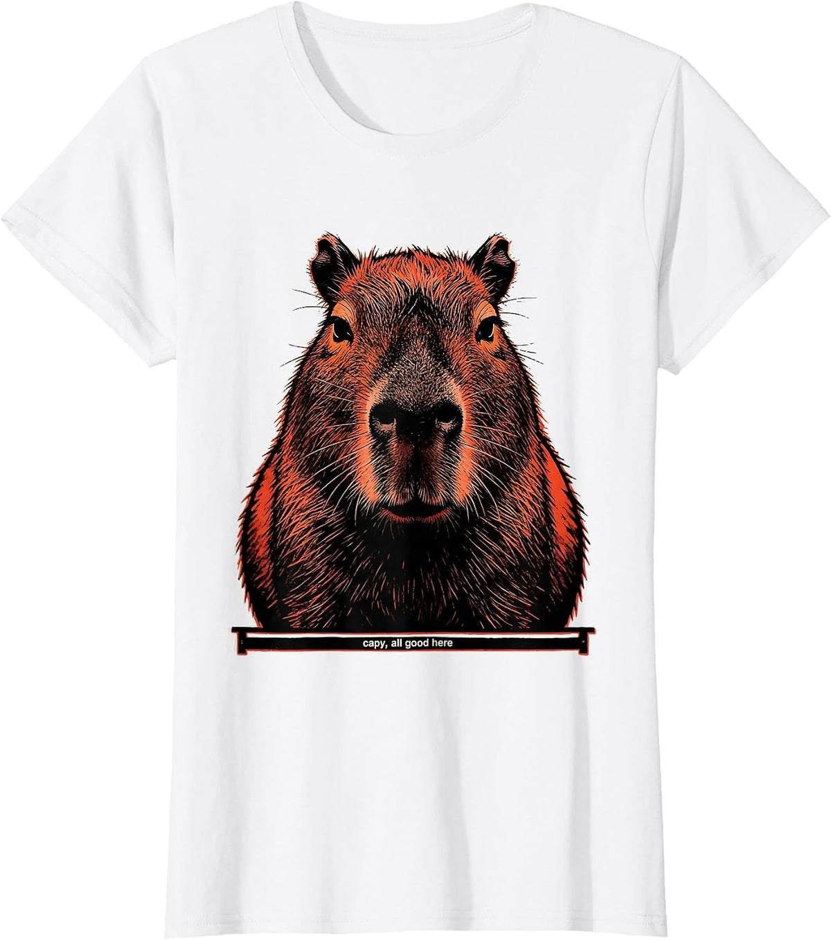 Women's capy all good here Funny Capybara Meme Animal Lover Humor T-Shirt - White