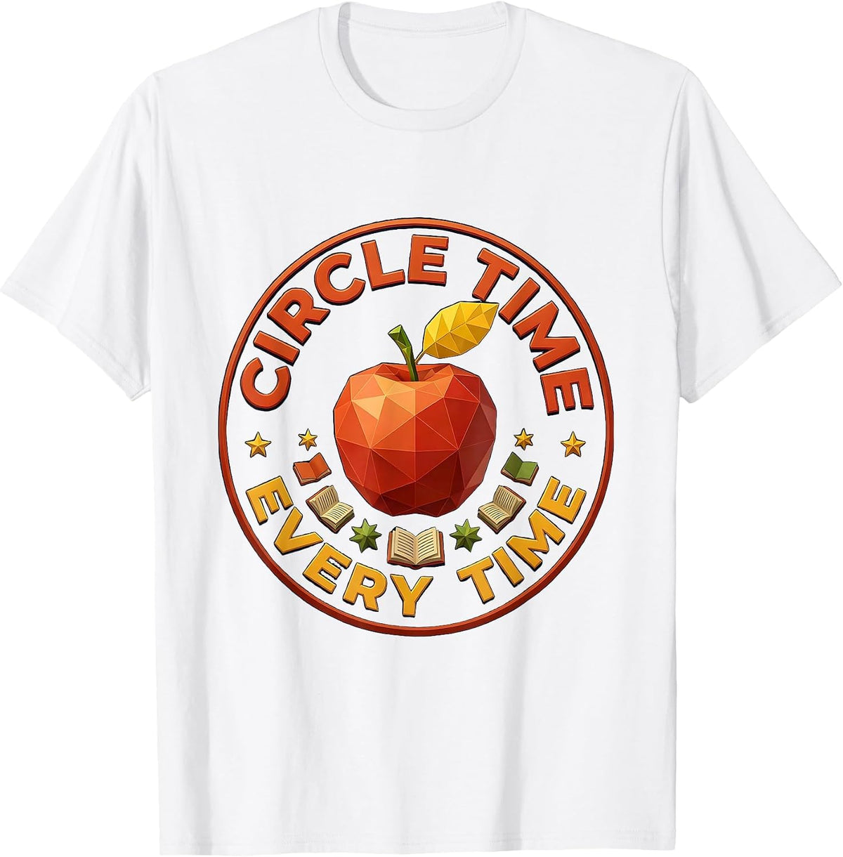 Men's Circle Time Every Time Preschool Teacher Design T-Shirt - White