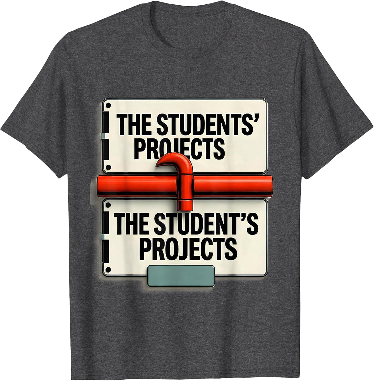 The students' projects Grammar Teacher Humor T-Shirt - Dark Heather Grey