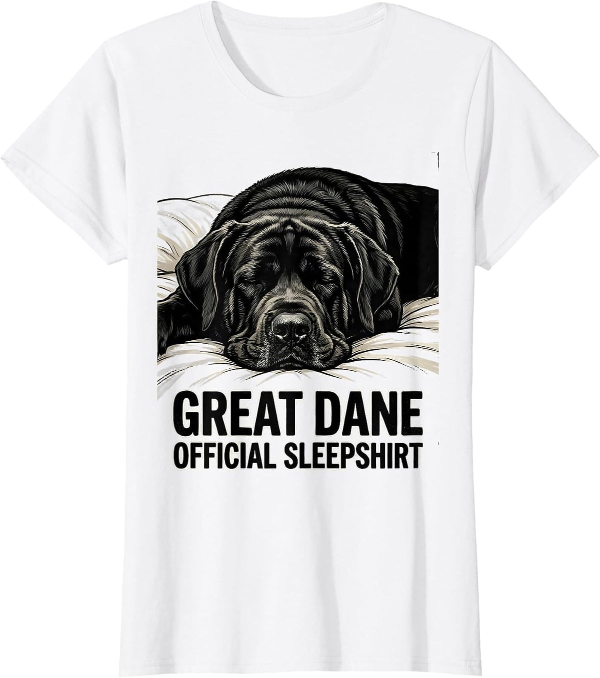 Great Dane Official Sleepshirt Funny Dog Lover Nightgown T-Shirt - White
