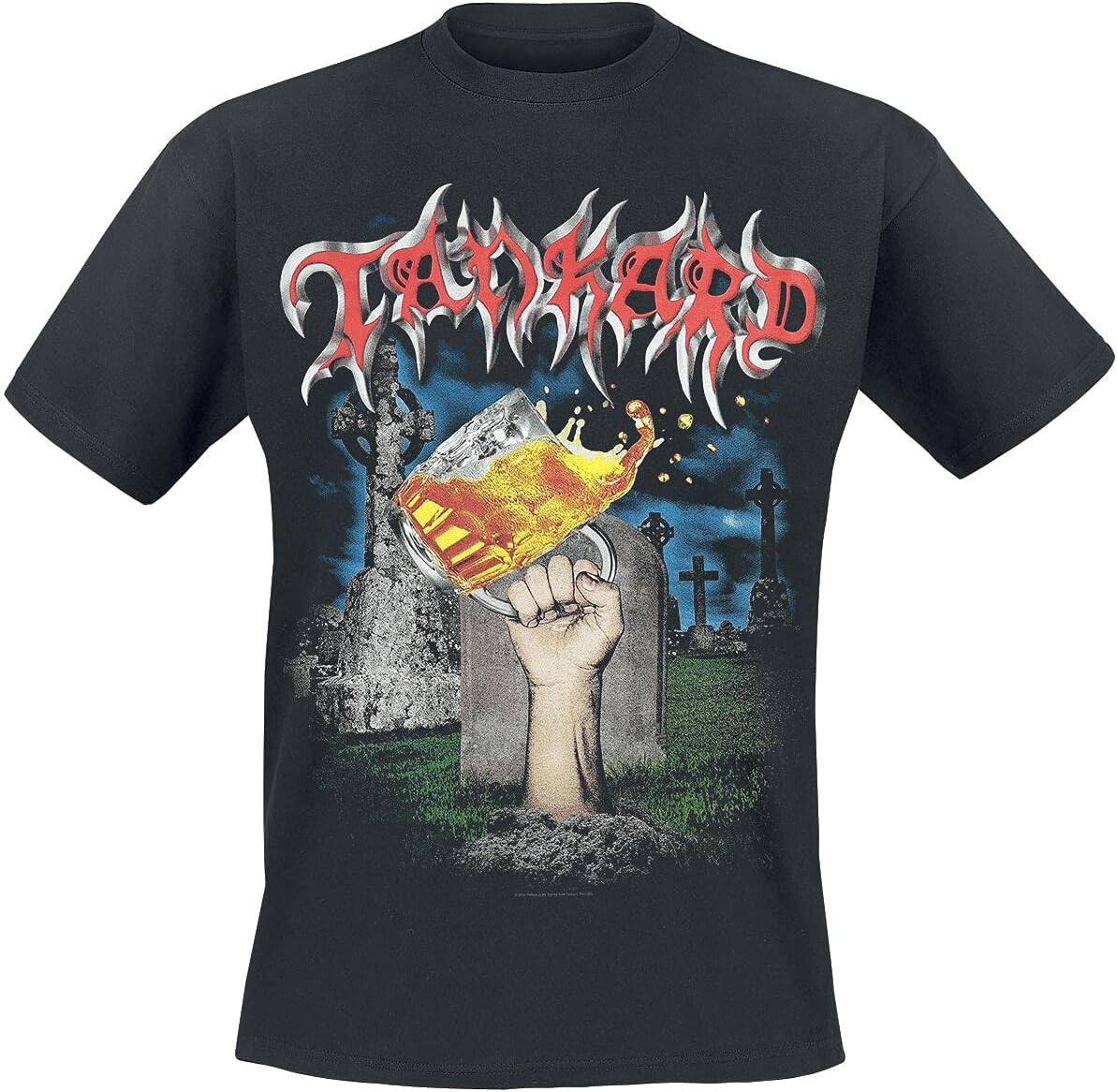 Tankard Men's Die with A Beer T-Shirt Black - Black