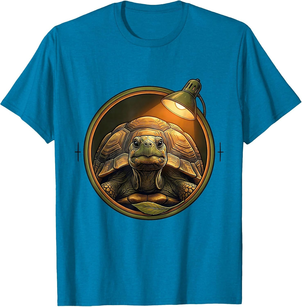 Tortoise Badge Lighthearted Animal Lover Humor T-Shirt - Sapphire Blue