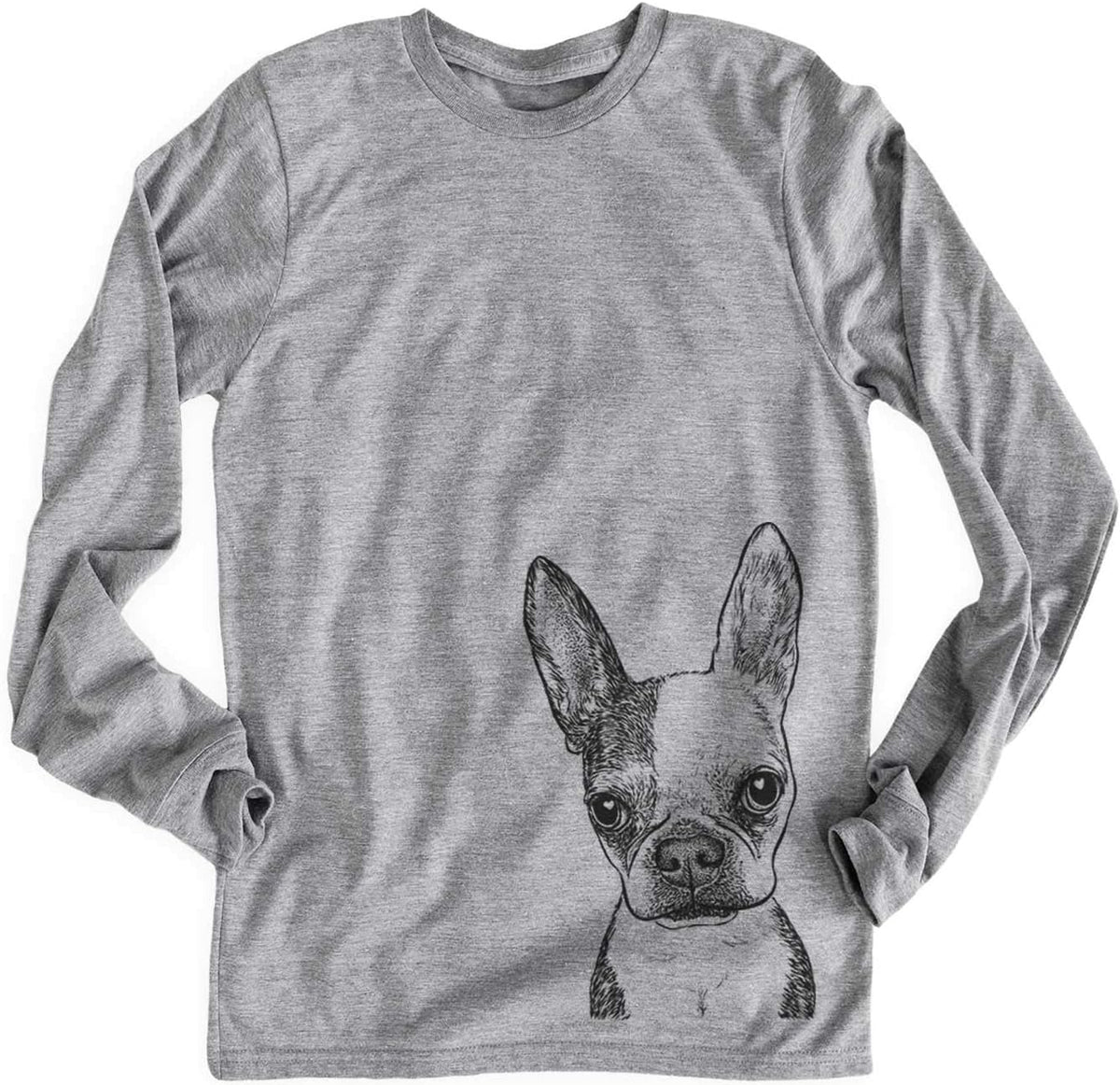Bare Daisy the Boston Terrier Dog Triblend T-Shirt - Unisex Unisex Long Sleeve