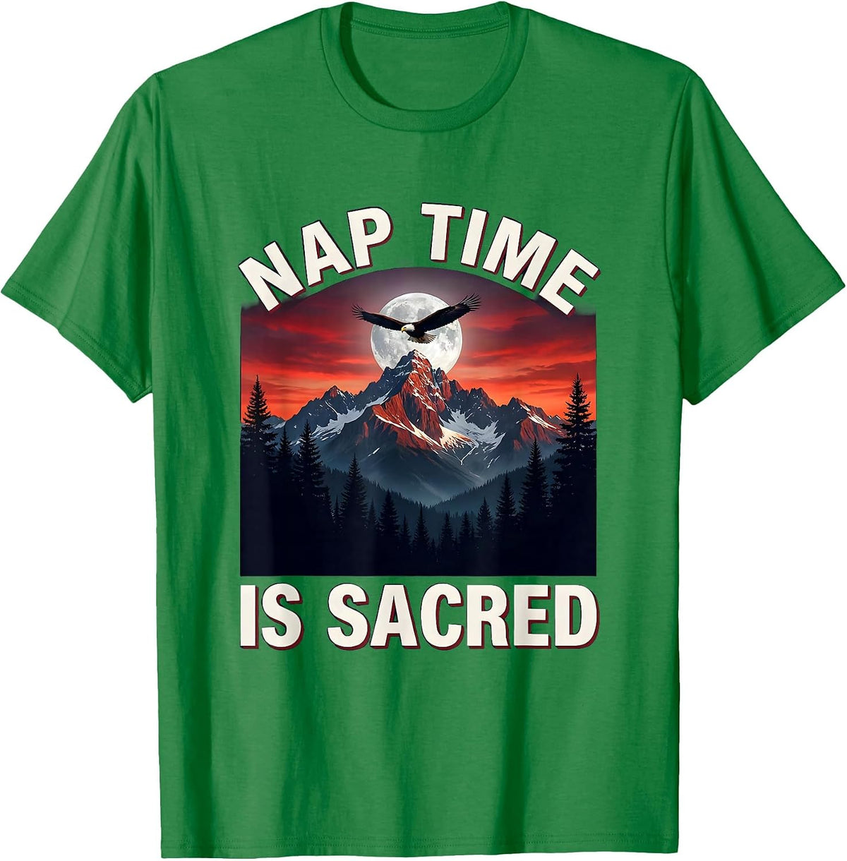 Men's Nap Time Is Sacred Kindergarten Teacher Design T-Shirt - Kelly Green