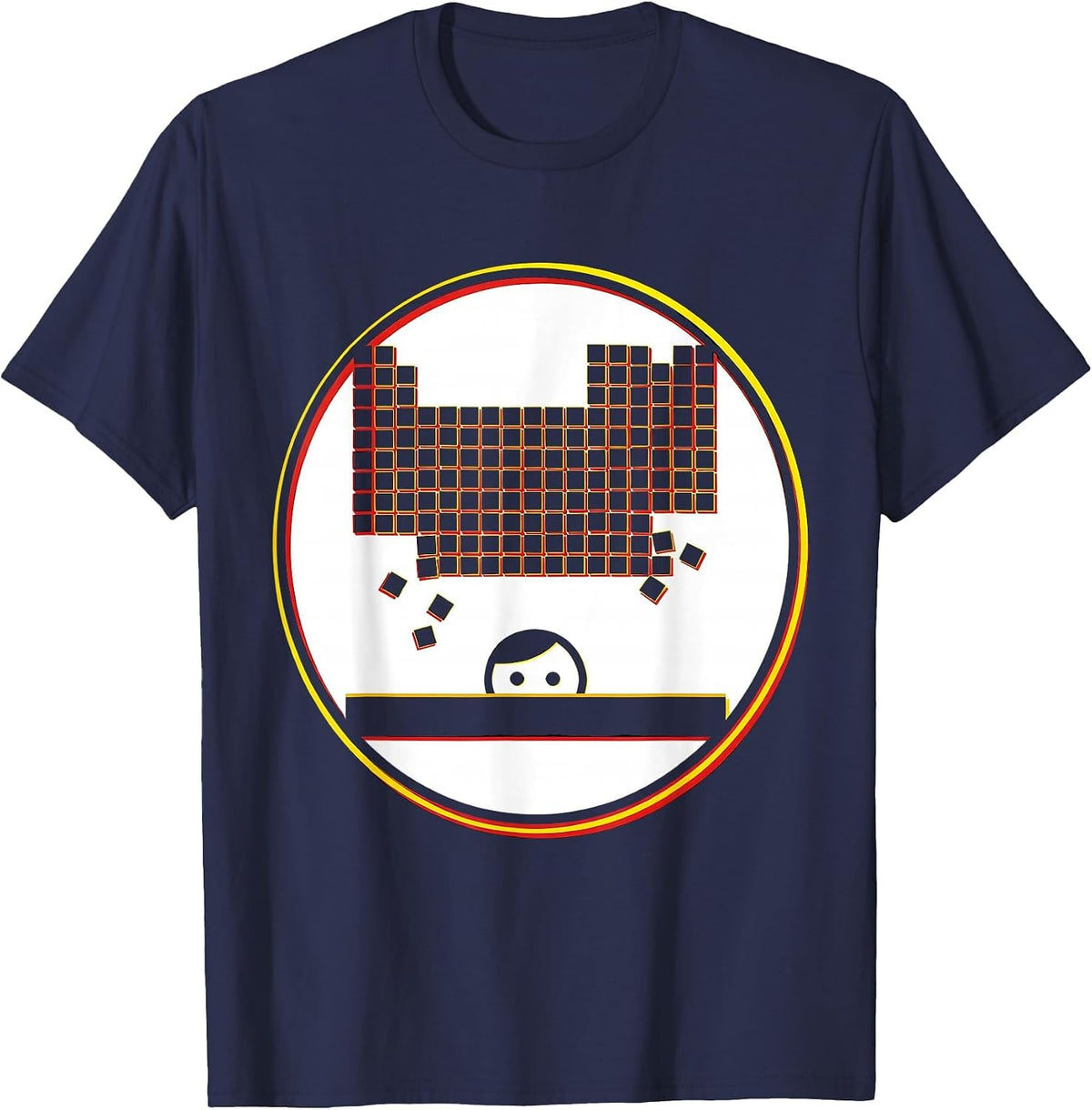 Periodic Table Curious Kid Lab Scene T-Shirt - Navy Blue
