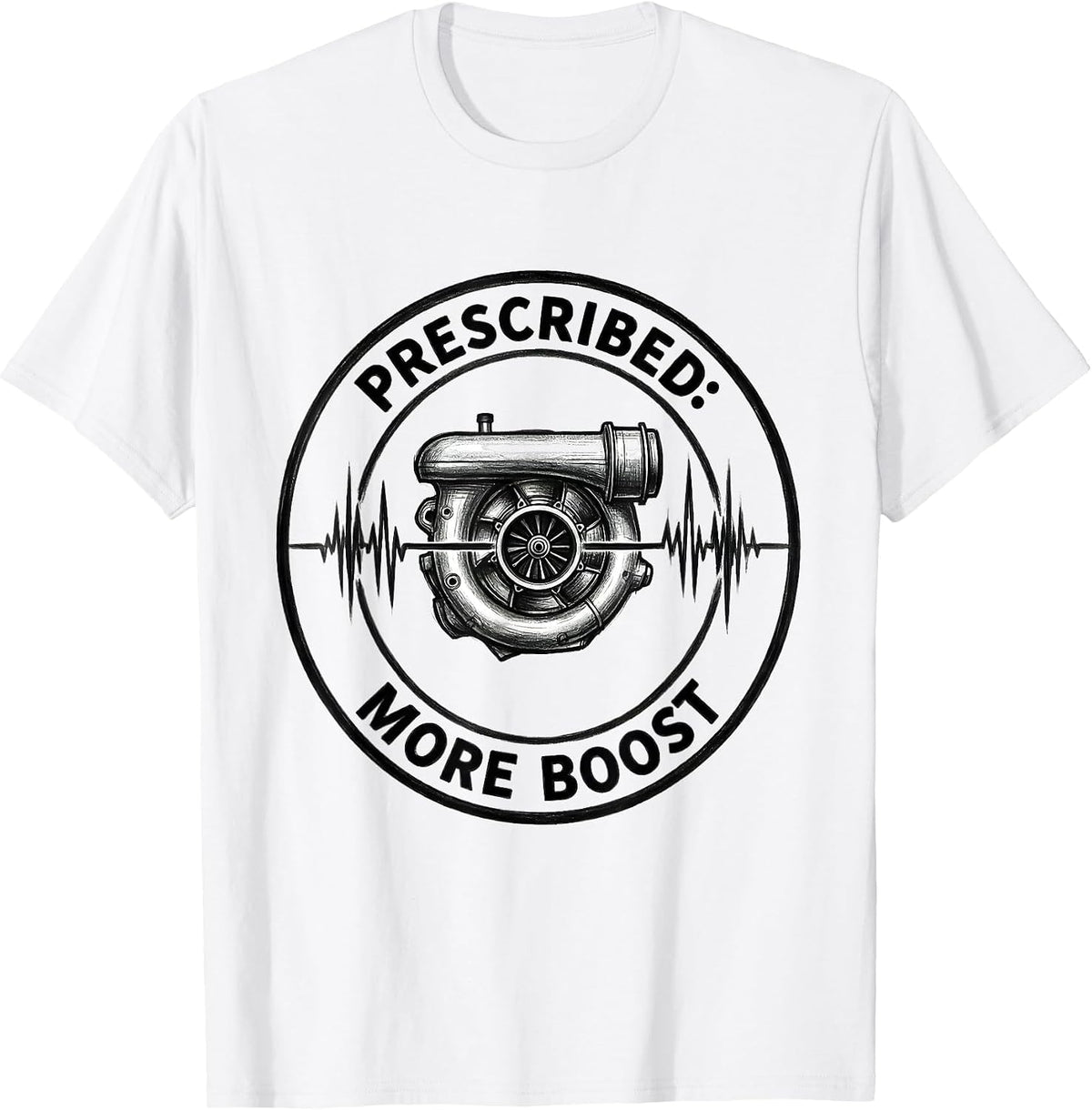 Men's More Boost Monochromatic Auto Enthusiast Humor Car Guy Gift T-Shirt - White