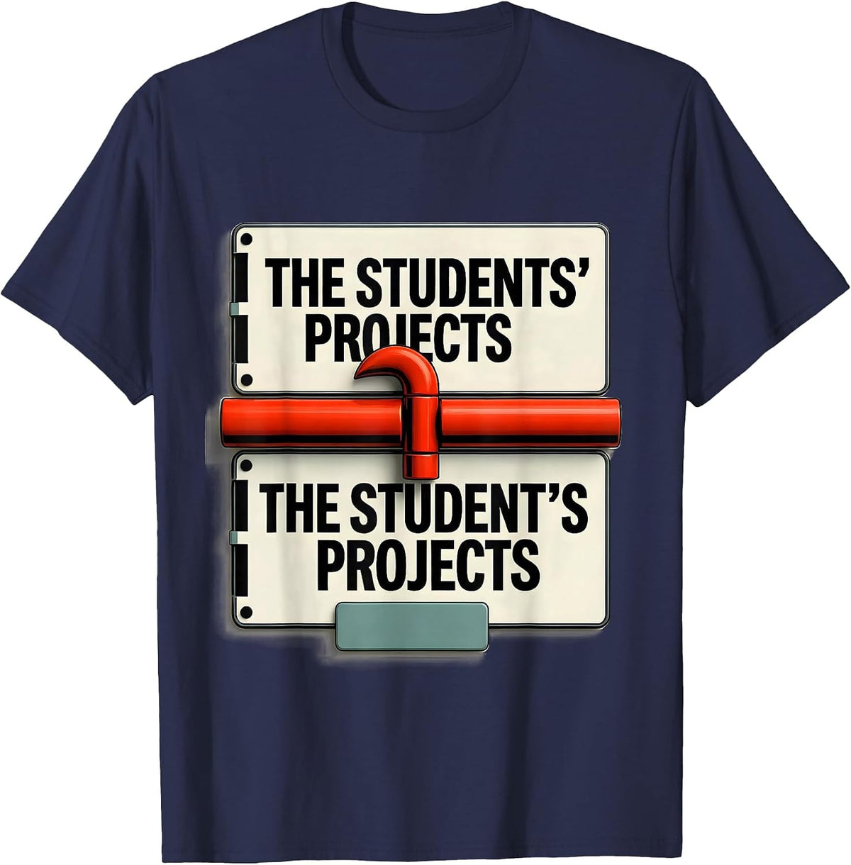 The students' projects Grammar Teacher Humor T-Shirt - Navy Blue
